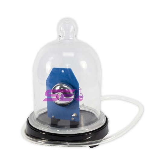 Bell Jar In Vacuum with Plate & Bell